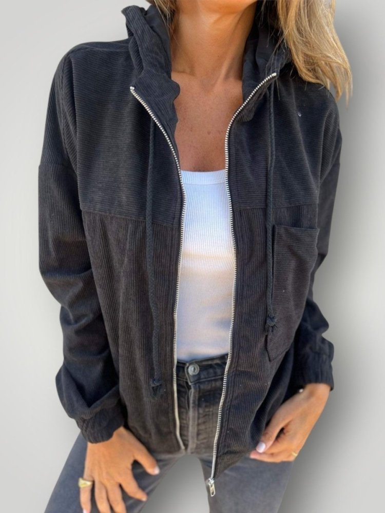 Kordjacke mit Reißverschluss und Bequemer Passform - Nordic Boutique &amp; Co.