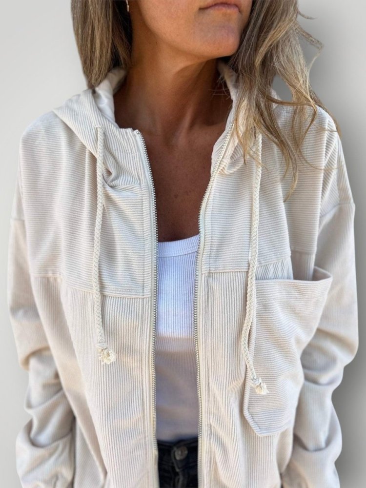 Kordjacke mit Reißverschluss und Bequemer Passform - Nordic Boutique &amp; Co.