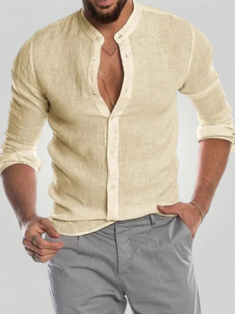 Leichtes Herrenhemd Langarm für Sommerkomfort - Nordic Boutique & Co.