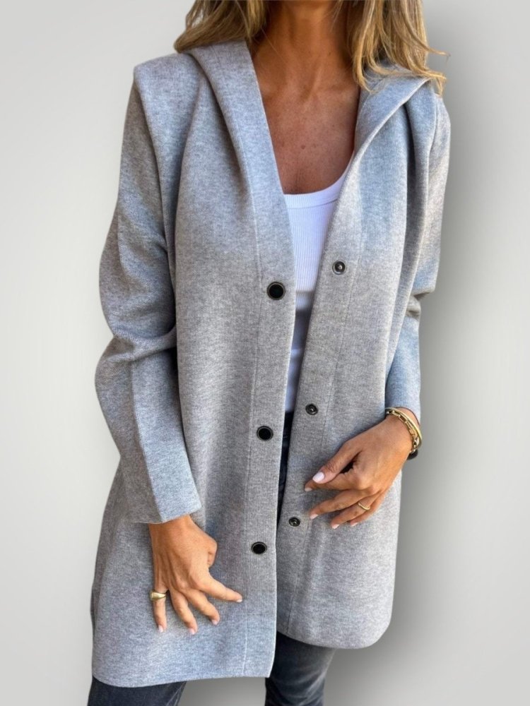 LUNA | LÄSSIGE EINKNOPF - HOODIEJACKE - My Store