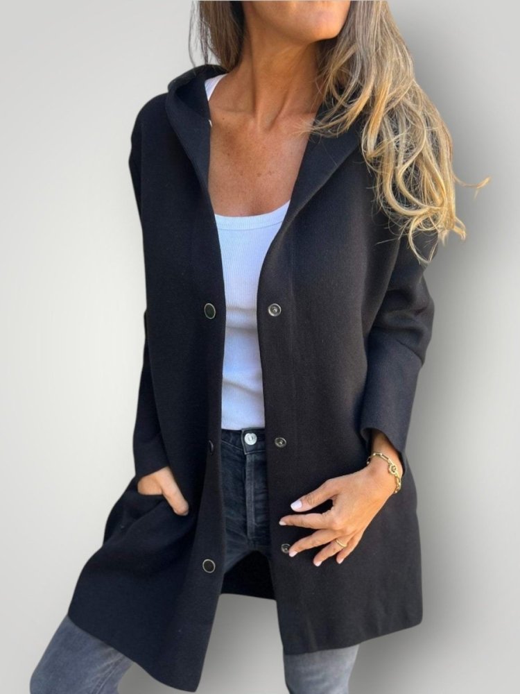LUNA | LÄSSIGE EINKNOPF - HOODIEJACKE - My Store