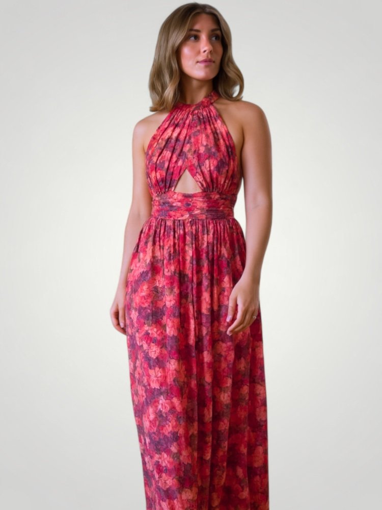 Maxikleid Sommer mit Romantischem Blumenprint - Nordic Boutique & Co.