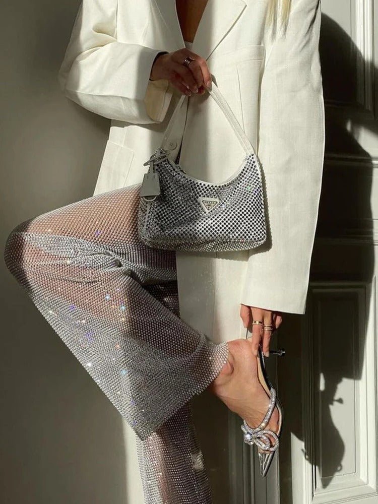 MAYKE | FUNKELNDES KRISTALL DIAMANT HOSEN - Nordic Boutique & Co.
