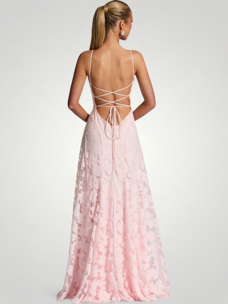 Schwarzes Maxikleid mit Eleganter Spitzenüberlagerung - Nordic Boutique & Co.