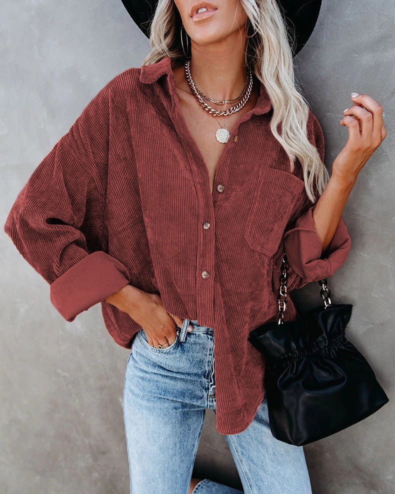 SEREN | VINTAGE SAMT SHIRT - Nordic Boutique &amp; Co.