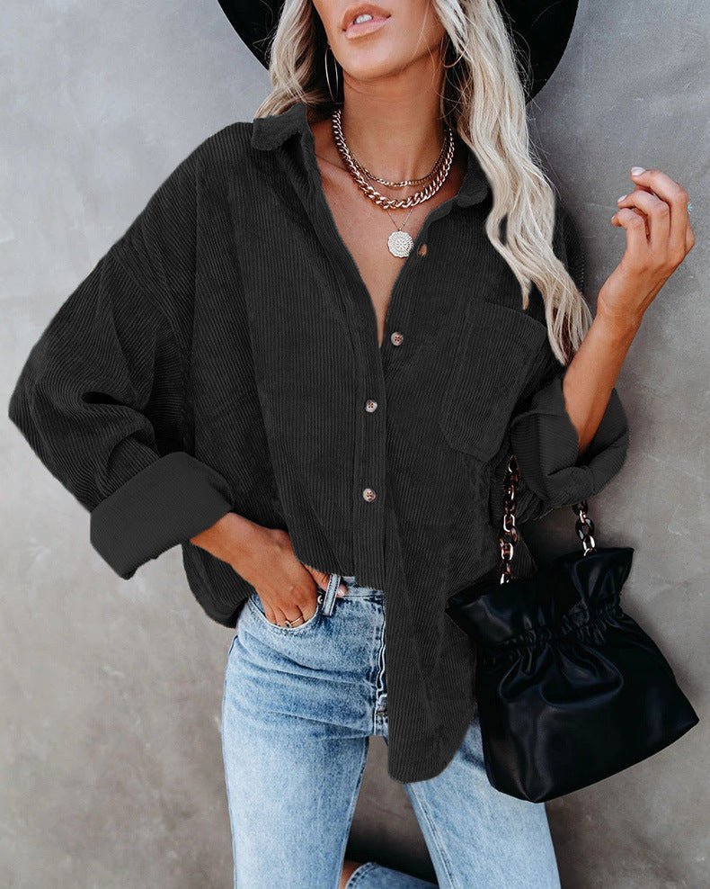 SEREN | VINTAGE SAMT SHIRT - Nordic Boutique &amp; Co.