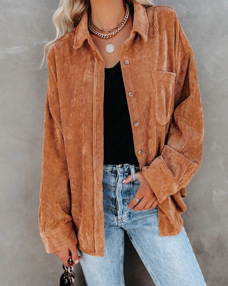 SEREN | VINTAGE SAMT SHIRT - Nordic Boutique &amp; Co.