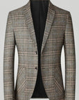 Slim Fit Blazer Damen im Britischen Karomuster - Nordic Boutique & Co.