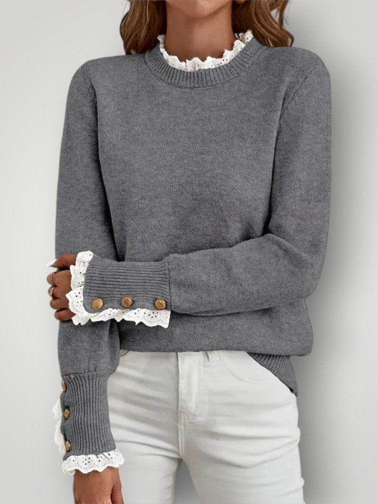 Spitzen - Rüschenshirt für Elegante Anlässe - Nordic Boutique &amp; Co.