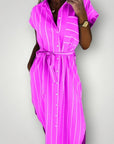 Streifenkleid mit Eleganz & Stil - Nordic Boutique & Co.