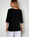 Strick - T-Shirt mit eleganter Passform - Nordic Boutique & Co.