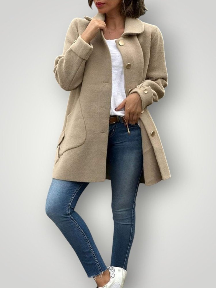 TESSA | LUXURIÖSER WOLL‑ UND KASCHMIRMANTEL - My Store