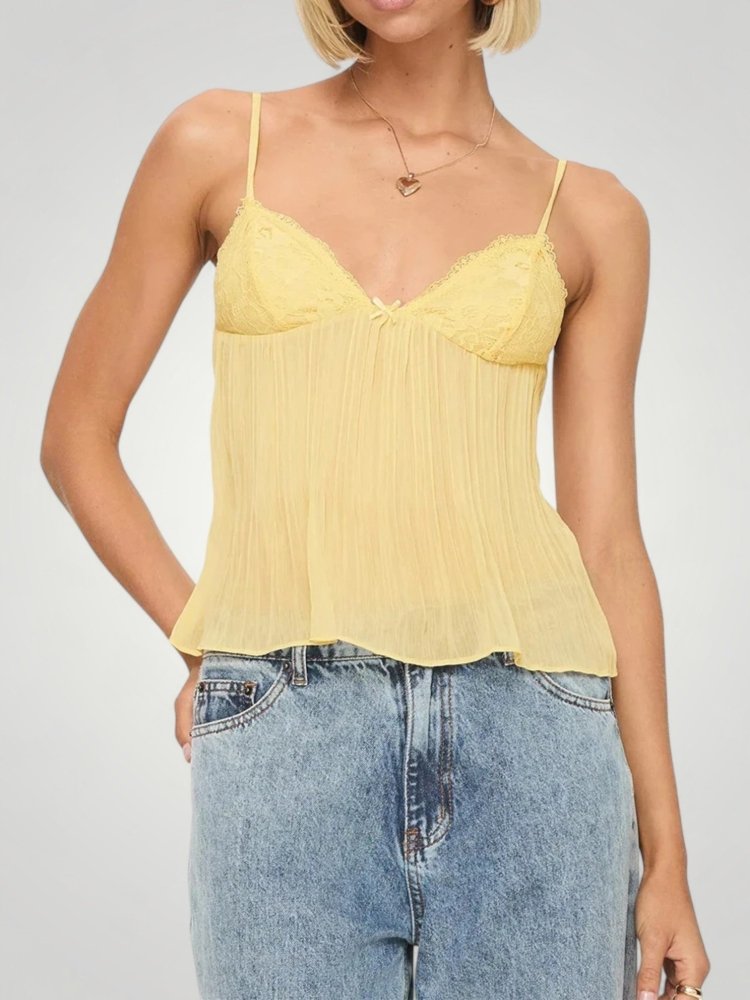 Transparente Spitzen - Camisole mit Elegantem Look - Nordic Boutique & Co.