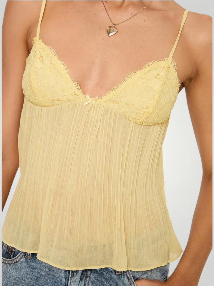 Transparente Spitzen - Camisole mit Elegantem Look - Nordic Boutique & Co.