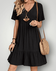 V - Ausschnitt - Sommerkleid mit eleganter Silhouette - Nordic Boutique & Co.