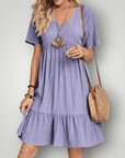 V - Ausschnitt - Sommerkleid mit eleganter Silhouette - Nordic Boutique & Co.