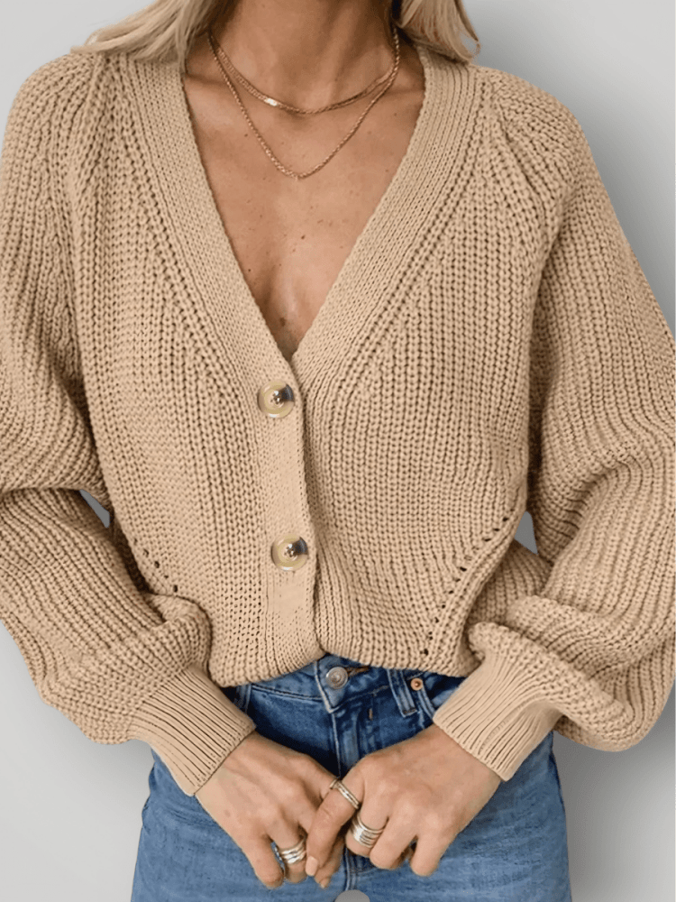 V - Hals Kardigan für Elegante Anlässe - Nordic Boutique & Co.