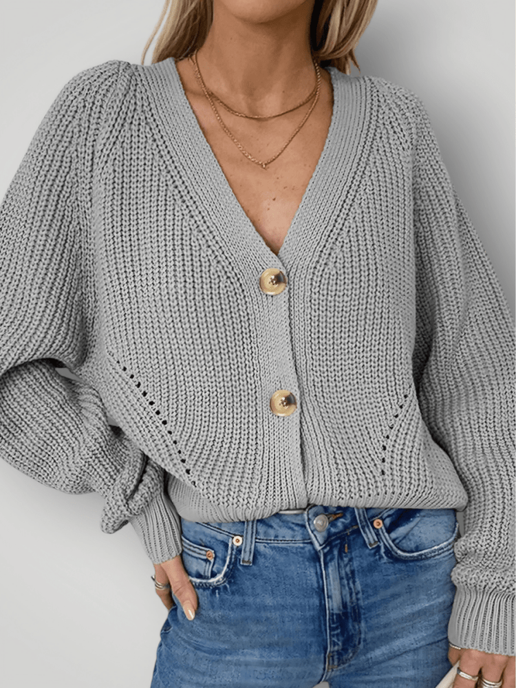 V - Hals Kardigan für Elegante Anlässe - Nordic Boutique & Co.