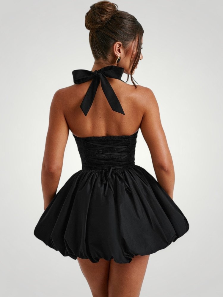 Verspieltes Mini - Kleid mit Puffball - Skirt - Nordic Boutique & Co.