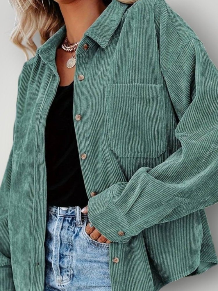 Vintage - Samtbluse mit Eleganz - Nordic Boutique &amp; Co.