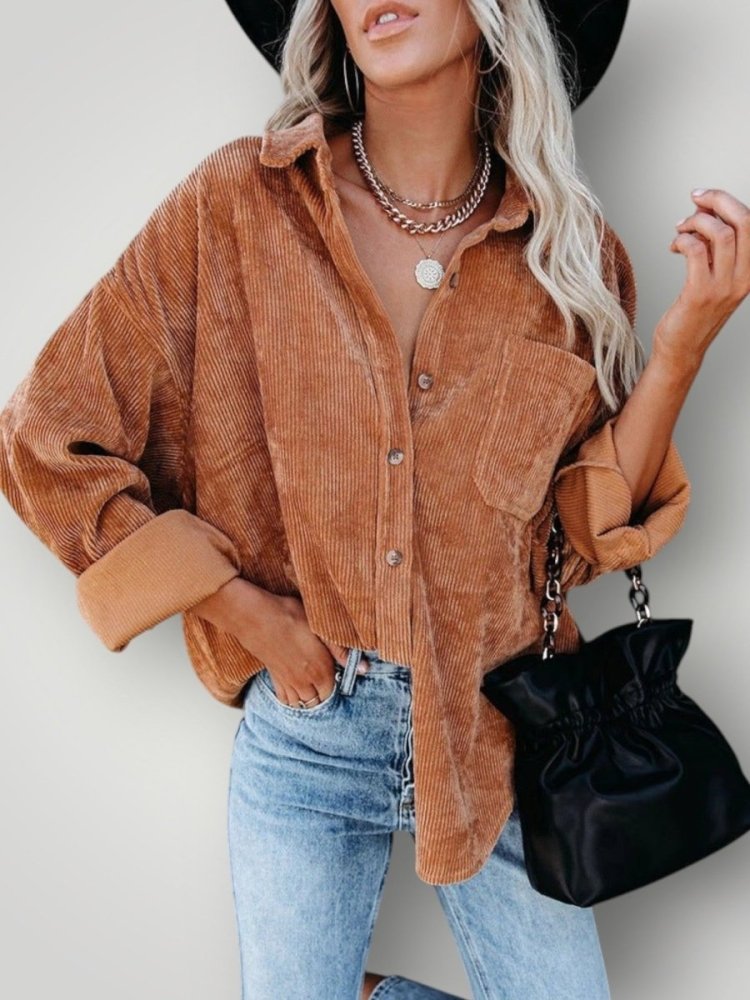 Vintage - Samtbluse mit Eleganz - Nordic Boutique &amp; Co.