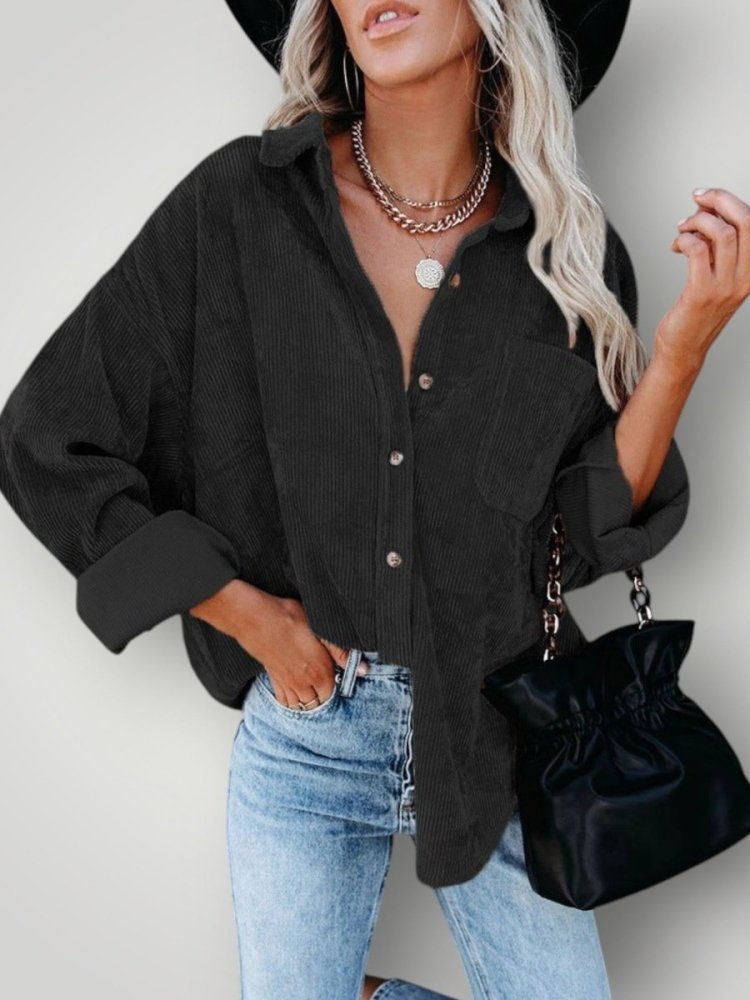 Vintage - Samtbluse mit Eleganz - Nordic Boutique &amp; Co.