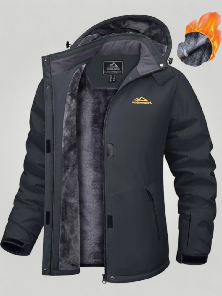 Warme Damenjacke mit Abnehmbarer Kapuze - Nordic Boutique &amp; Co.