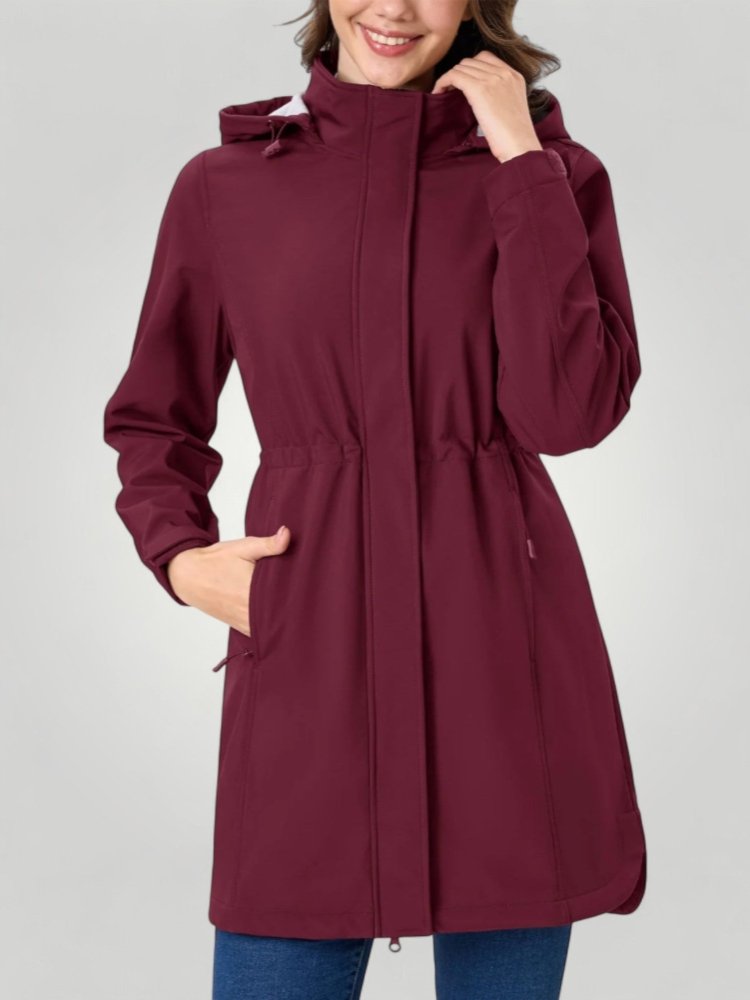 Wasserfeste Damenjacke mit Abnehmbarer Kapuze - Nordic Boutique &amp; Co.