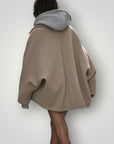 Wollmantel Damen Beige mit Elegantem Schnitt - Nordic Boutique & Co.