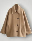 Wollmantel Damen Beige mit Elegantem Schnitt - Nordic Boutique & Co.