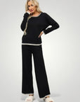 Zweiteiliges Set mit V - Ausschnitt und Farbblockdesign - Nordic Boutique & Co.